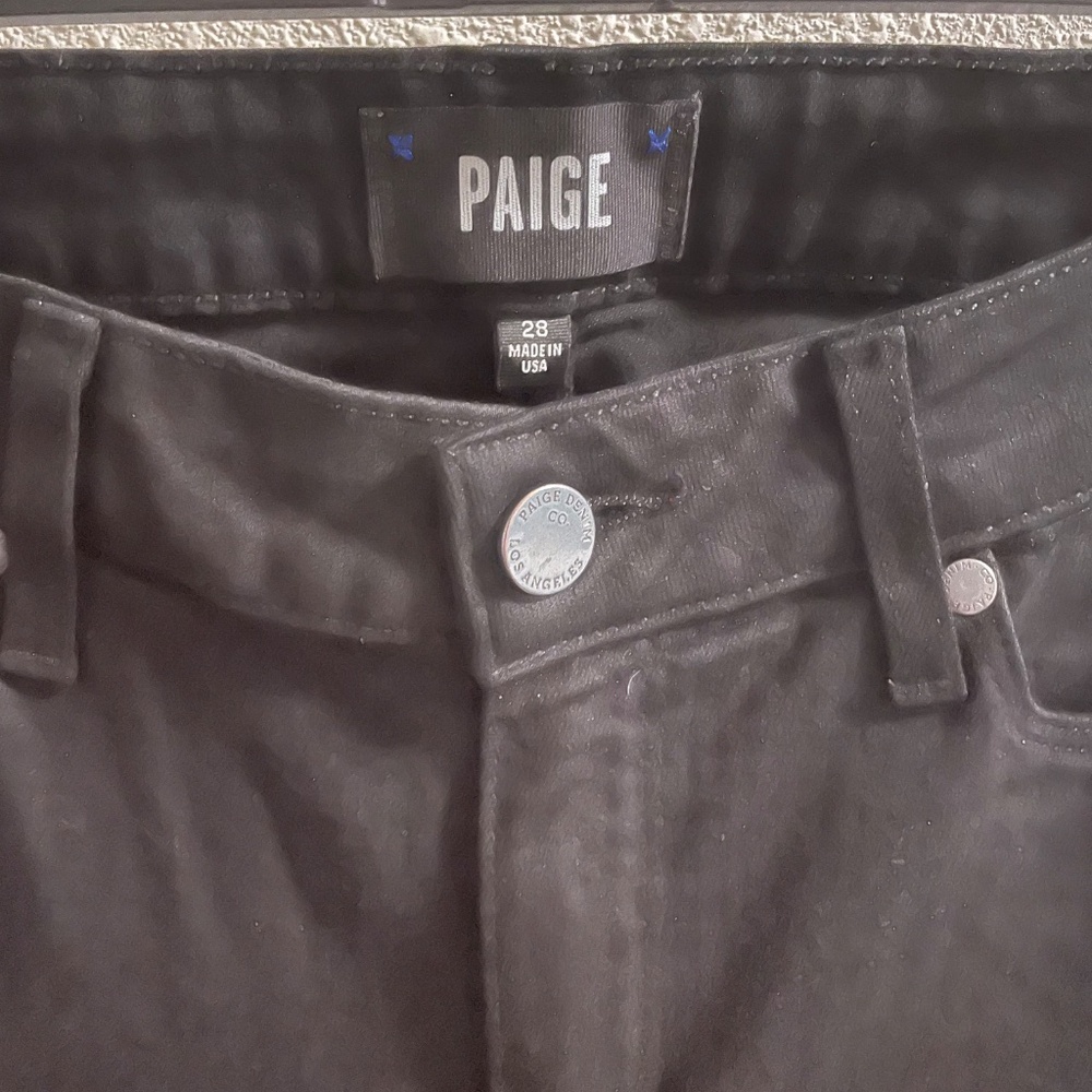Paige Verdugo Ultra Skinny Black Jeans Denim Jeggings Size 28 - Picture 3 of 10